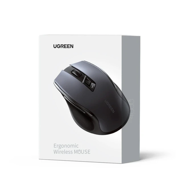 Бездротова миша Ugreen USB 2.4GHz Bluetooth 5.0 4000 DPI Black (6957303898558)