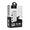 Разветвитель автомобильный HOCO Z13 3в1 с дисплеем + 2x USB A 2.1A Silver (6957531050896)