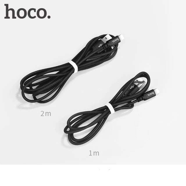 Кабель Hoco X14 USB-A to Lightning 2A 2m Black (6957531062882)