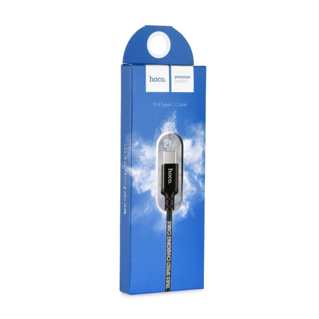 Кабель Hoco X14 USB-A to USB-C 2A 2m Black (6957531062929)