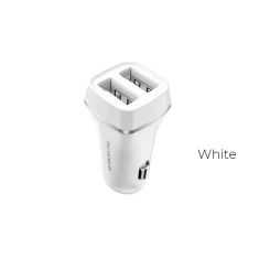 Автомобільний зарядний пристрій Borofone BZ2 2x USB White (BFO-BZ2-W)