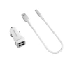 Автомобильное зарядное устройство Borofone BZ2 2x USB с кабелем Lightning White (BFO-BZ2-L-W)