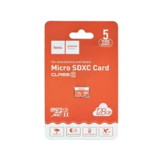 Карта пам'яті Hoco microSD 128GB Class 10 Orange (6957531090366)