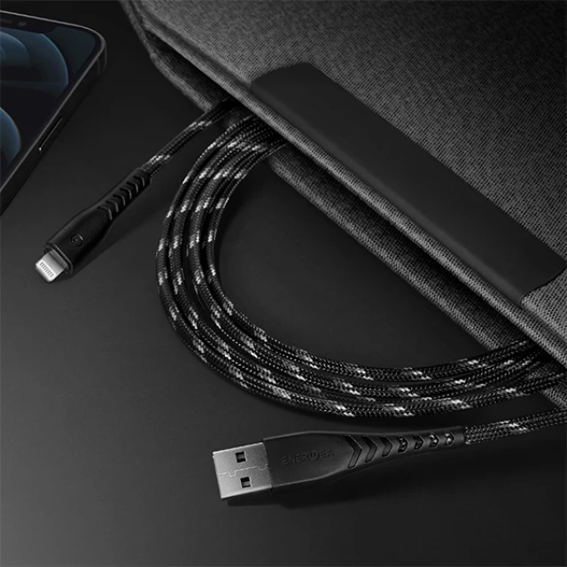 Кабель Energea Nyloflex USB - Lightning Charge and Sync C89 MFI 1.5m Black (CBL-NF-BLK150)