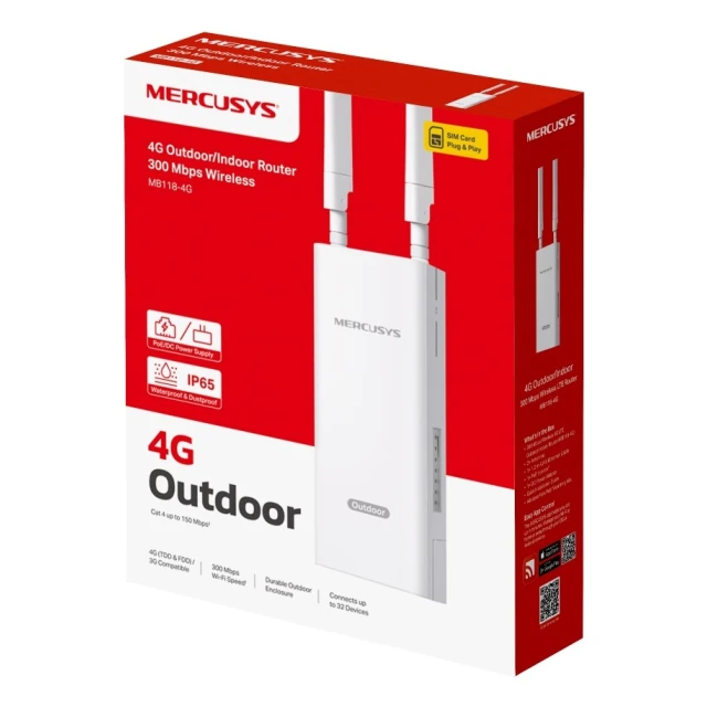 Роутер Mercusys MB118-4G (6957939002848)