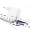 Мережевий зарядний пристрій Usams CC339 T76 GaN 45W USB-C + кабель SJ711 USB-C/USB-C 1m White (T76TZ01)