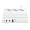 Мережевий подовжувач Usams CC160 65W Super Si FC USB Extension Socket EU 2xUSB-C | USB-A | 3x220V White (CC160TC01)