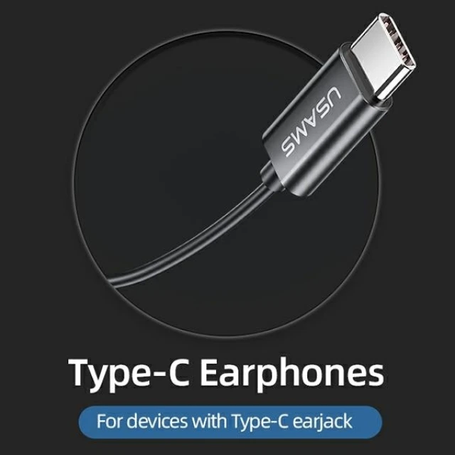 Навушники Usams EP-46 Stereo Earphones with USB-C cable 1.2m Red (HSEP4604)