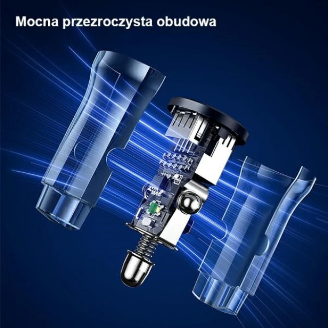 Автомобильное зарядное устройство Usams US-CC162 C31 FC/QC 3A 2xUSB-A Blue (CC162CC02)