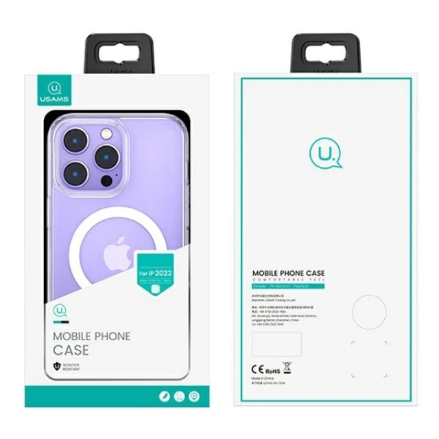 Чохол Usams Ice Magnet для iPhone 14 Plus Transparent with MagSafe (US-BH801)