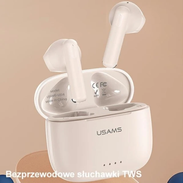 Бездротові навушники Usams US Series Dual Mic TWS Bluetooth 5.3 Blue (BHUUS03)