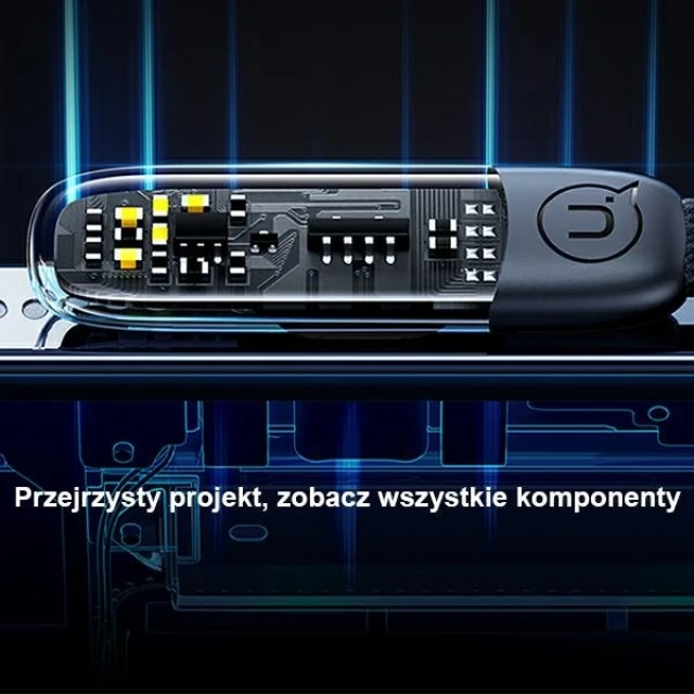 Кабель Usams US-SJ583 Iceflake PD/FC USB-C to Lightning 20W 1.2m Black (SJ583USB01)