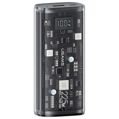 Портативний зарядний пристрій Usams Powerbank 20W 9000mAh Dual-Port QC/PD/FC Transparent Black (10KCD18901)