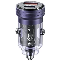 Автомобільний зарядний пристрій Usams US-CC175 C35 PD/FC/QC 45W USB-A | USB-C Purple (CC175CC02)