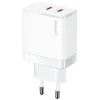 Мережевий зарядний пристрій Usams US-CC172 T54 PD/FC/QC 40W 2xUSB-C White (CC172TC02)
