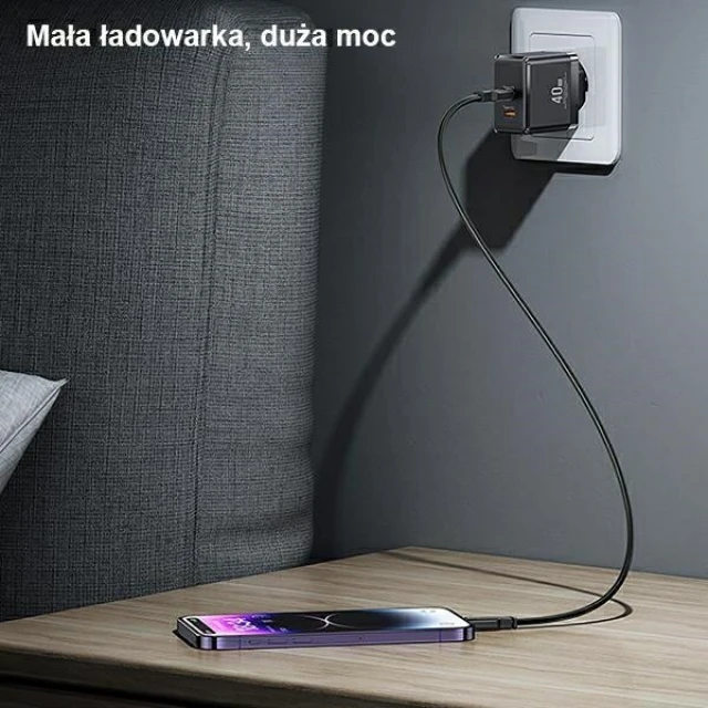 Мережевий зарядний пристрій Usams US-CC172 T54 PD/FC/QC 40W 2xUSB-C White (CC172TC02)