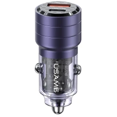 Автомобільний зарядний пристрій Usams US-CC176 C36 PD/FC/QC 95W USB-A | USB-C Purple (CC176CC02)