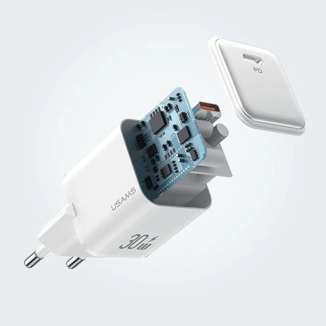 Мережевий зарядний пристрій Usams US-CC186 X-ron Series PD 30W USB-C Black (CC186TC01)