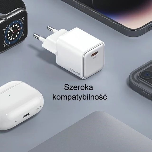 Мережевий зарядний пристрій Usams US-CC186 X-ron Series PD 30W USB-C Black (CC186TC01)