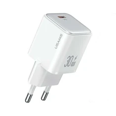 Мережевий зарядний пристрій Usams US-CC186 X-ron Series PD 30W USB-C White (CC186TC02)