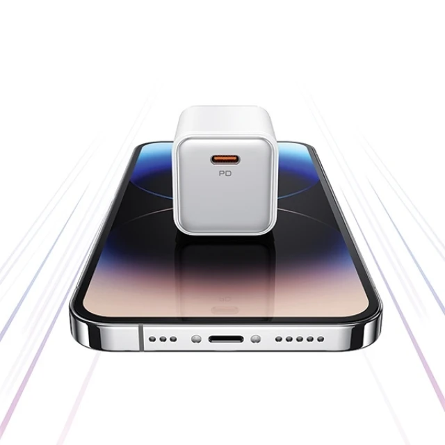 Мережевий зарядний пристрій Usams US-CC186 X-ron Series PD 30W USB-C Purple (CC186TC03)