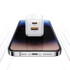 Мережевий зарядний пристрій Usams US-CC189 X-ron Series PD/FC/QC 30W USB-A | USB-C White (CC189TC02)