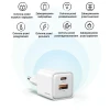 Мережевий зарядний пристрій Usams US-CC189 X-ron Series PD/FC/QC 30W USB-A | USB-C White (CC189TC02)