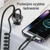 Автомобільний зарядний пристрій Usams US-CC193 C37 PD/QC 60W USB-A | USB-C Black with USB-C Cable (CC192CC01)