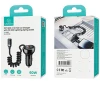 Автомобільний зарядний пристрій Usams US-CC193 C37 PD/QC 60W USB-A | USB-C Black with Ligtning Cable (CC193CC01)