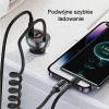 Автомобільний зарядний пристрій Usams US-CC193 C37 PD/QC 60W USB-A | USB-C Black with Ligtning Cable (CC193CC01)