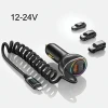 Автомобільний зарядний пристрій Usams US-CC193 C37 PD/QC 60W USB-A | USB-C Black with Ligtning Cable (CC193CC01)