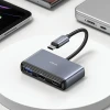 USB-хаб Usams SJ627 4-in-1 USB-C to 2xUSB-A 2.0 | USB-A 3.0 | USB-C Dark Grey (SJ627HUB01)