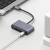 USB-хаб Usams SJ627 4-in-1 USB-C to 2xUSB-A 2.0 | USB-A 3.0 | USB-C Dark Grey (SJ627HUB01)