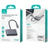 USB-хаб Usams SJ627 4-in-1 USB-C to 2xUSB-A 2.0 | USB-A 3.0 | USB-C Dark Grey (SJ627HUB01)