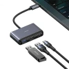 USB-хаб Usams SJ628 PD 100W 5-in1 USB-C to USB-A 2.0 | USB-A 3.0 | USB-C | TF | SD Dark Grey (SJ628HUB01)