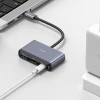 USB-хаб Usams SJ628 PD 100W 5-in1 USB-C to USB-A 2.0 | USB-A 3.0 | USB-C | TF | SD Dark Grey (SJ628HUB01)