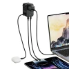 Мережевий зарядний пристрій Usams CC199 T62 US | EU | UK | AU 65W USB-A | 2xUSB-C Black (CC199TC01)