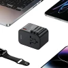 Мережевий зарядний пристрій Usams CC199 T62 US | EU | UK | AU 65W USB-A | 2xUSB-C Black (CC199TC01)