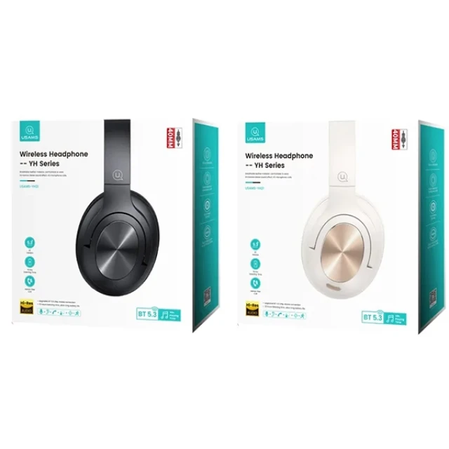 Бездротові навушники Usams YH Series Wireless Headphone Bluetooth 5.3 Black (TDLYEJYS01)