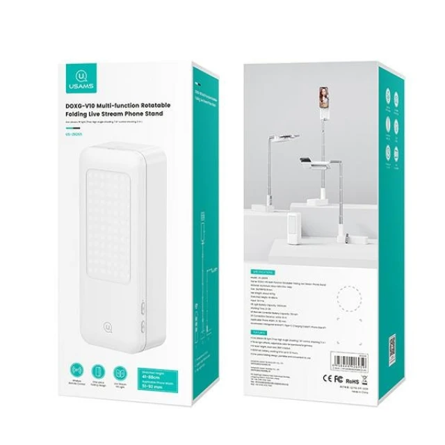 Подставка с LED-подсветкой Usams White (ZB26501)