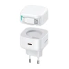 Мережевий зарядний пристрій Usams US-CC202 GaN PD/QC 35W USB-C White with USB-C Cable (CC202TC02)