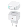 Мережевий зарядний пристрій Usams US-CC209 GaN PD/QC 35W USB-C White with Lightning Cable (CC209TC02)