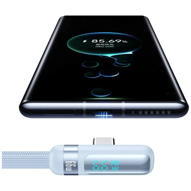Кабель Usams US-SJ651 66W USB-A to USB-C 1.2m Фіолетовий (SJ651USB04)