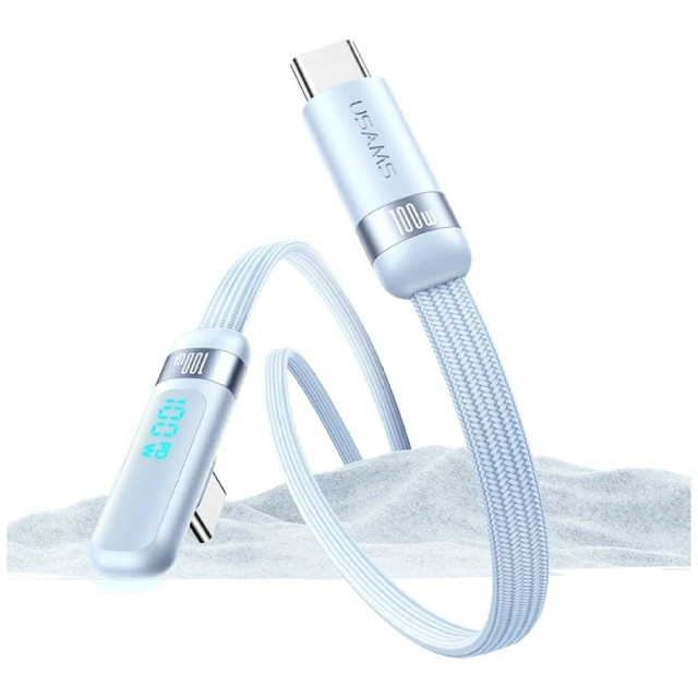 Кабель Usams US-SJ653 PD 100W USB-C/USB-C 1.2m Blue (SJ653USB03)
