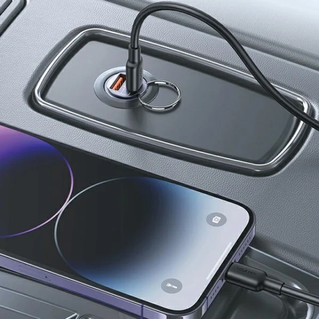 Автомобільний зарядний пристрій Usams US-CC206 C38 PD/QC 30W USB-C | USB-A Tarnish (CC206CC01)