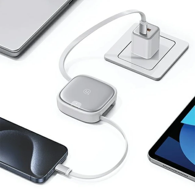 Кабель Usams US-SJ650 Pocket 3-in-1 USB-A/USB-C/Lightning/Micro-USB 60W 90cm Tarnish (SJ650USB01)
