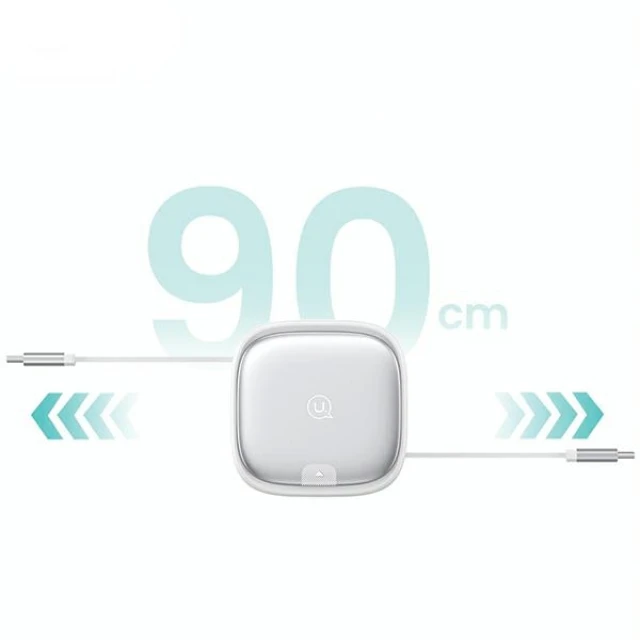 Кабель Usams US-SJ650 Pocket 3-in-1 USB-A/USB-C/Lightning/Micro-USB 60W 90cm Silver (SJ650USB02)