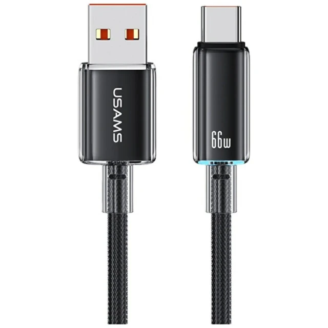 Кабель Usams Cloud Series USB-A to USB-C 1.2 m Black (SJ658USB01)