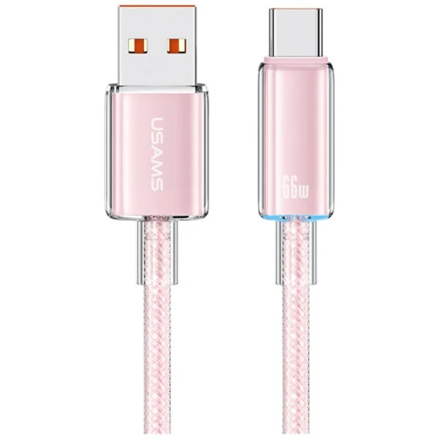 Кабель Usams Cloud Series USB-A to USB-C 1.2 m Pink (SJ658USB05)