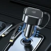 Автомобільний зарядний пристрій Usams US-CC219 C41 PD/FC/QC 30W Black with USB-C/Lightning Cable (CC219CC01)